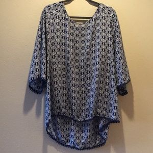 Blue & white tunic